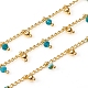 3.28 Feet Handmade Faceted Natural Apatite Beaded Chains X-CHC-E021-02K-1