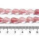 Chapelets de perles en verre de quartz de cerise G-P520-B18-01-5