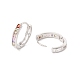 Красочные серьги-кольца с кубическим цирконием EJEW-H086-09P-2