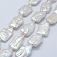Fili di perle di keshi di perle barocche naturali PEAR-K004-35-1