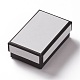 厚紙のジュエリーボックス  内部のスポンジ  ジュエリーギフト包装用  長方形  ホワイト  7.9x5.1x2.65cm CON-P008-A01-05-1