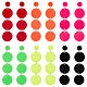Anattasoul 6 пара 6 цветов плоские круглые акриловые серьги-гвоздики со стальными железными булавками для женщин EJEW-AN0004-13-1