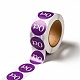 紙ステッカーロール  DIYスクラップブッキング用の丸いドットデカール  クラフト  暗紫色  25mm  500PCS /ロールについて STIC-E002-01J-3