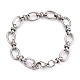 304 bracelets en acier inoxydable de la chaîne de maillons ovales X-BJEW-Z011-12P-1