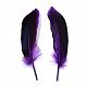 羽毛の衣装アクセサリー  染め  青紫色  115x20mm X-FIND-Q046-15I-3