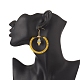 Geflochtener Ring aus Glassamen und baumelnde Ohrringe mit Raute EJEW-MZ00050-3