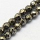 Natural Pyrite Beads Strands G-L031-2mm-03-2