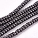 Matte Style Frosted Non-magnetic Synthetic Hematite Beads Strands X-G-M007-78-1