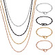 Yilisi 8pcs 8 style 304 chaînes figaro en acier inoxydable colliers et bracelets SJEW-YS0001-02-1
