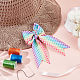 Rainbow Color Polyester Grosgrain Ribbons OCOR-WH0047-21-3