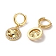 Серьги-кольца из латуни с леопардовым покрытием из настоящего золота 18 карат EJEW-Q797-05C-G-2