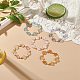 Ensemble de bracelets extensibles en perles de verre et perles d'imitation 5pcs 5 couleurs BJEW-JB08943-2