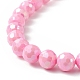 Acrylic Flower & Faceted Round Beaded Necklaces NJEW-JN04191-7