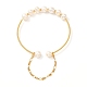 Brazalete de perlas naturales para mujeres niñas BJEW-JB06829-1