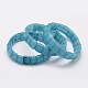 Faceted Natural Aquamarine Beads Stretch Bracelets BJEW-E289-C01-1