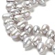 Fili di perle di perle d'acqua dolce coltivate naturali PEAR-J007-69-3