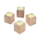 Natural Wood Candle Holder AJEW-T002-01A-2