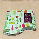 紙枕ボックス  ギフトキャンディー梱包箱  クリアウィンドウ付き  木模様  淡いターコイズ  18.1x9.3x3cm CON-G007-01B-3