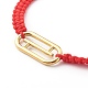 Bracelets de perles de nylon tressés réglables BJEW-JB06482-01-4