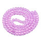 Hebras de perlas de vidrio craquelado translúcido CCG-T003-01C-2