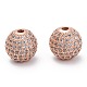 Perles de cubes zircone en laiton  ZIRC-F001-15RG-3
