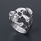 Titanium Steel Skull with Claw Finger Ring SKUL-PW0002-031D-P-2