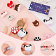 SUNNYCLUE 1 Box 10PCS Animal Silicone Beads Bulk Rubber Focal Beads Cute Cartoon Animals Panda Rabbit Chunky Soft Loose Spacer Double Sided Beads for Keychain Making Kit Beading Pens Bracelet Craft SIL-SC0001-50-3