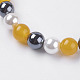 Synthetic Hematite Beads Stretch Bracelets BJEW-I241-27A-2