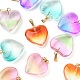 10 pendentif en verre transparent bicolore GLAA-YW0001-97-2