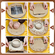 Benecreat 7 パック陶器バットツール 7.2x6.85 インチ正方形バット陶芸ホイール用取り外し可能なインサート付き正方形陶器バット陶芸家用粘土乾燥ボードキャメル色 TOOL-WH0136-94-4