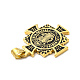 イオンプレーティング（ip）304ステンレス製宗教ペンダント  ヌルシアの聖ベネディクト マルタ十字チャーム  黒のエナメル  ゴールドカラー  41x36x2.7mm  穴：7x5mm STAS-E184-02G-3