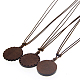Waxed Polyester Cord Pendant Necklace NJEW-I103-02A-2
