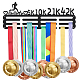Espositore da parete per espositore per porta medaglie in ferro a tema sportivo maratona ODIS-WH0021-637-1