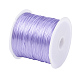 フラット弾性クリスタルストリング  弾性ビーズ糸  ストレッチブレスレット作り用  紫色のメディア  0.8mm  60 m /ロール X-EW-O001-01S-2