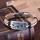 Унисекс модные браслеты кожаный шнур BJEW-BB15505-C-10