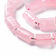 Granos naturales de abalorios de cuarzo rosa X-G-S345-8x11-014-3
