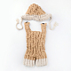 Costume de bonnet de bébé en crochet AJEW-R030-51-1