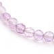 Bracelets en perles d'améthyste naturelle à facettes pour femmes BJEW-JB05928-03-2