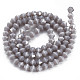 Chapelets de perles en verre opaque de couleur unie GLAA-Q080-4mm-B07-2