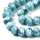 Opaque Baking Painted Glass Beads Strands EGLA-N006-009C-A16-2