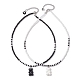 Ensemble de colliers de perles de verre NJEW-JN04635-1