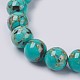 Natural Sea Shell and Synthetic Turquoise Assembled Beaded Stretch Bracelet BJEW-P211-02-6mm-2