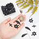 SUPERFINDINGS about 48Pcs 3 Style Alloy Pendants Charms Pendants Star Wing Cross Black Charms Pendants for Bracelet Necklace Jewelry Making FIND-FH0004-28-3