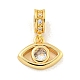 Латунные микропаве прозрачные подвески с фианитом KK-U007-02G-010-1