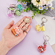 OLYCRAFT 6 Sets Fruit Milkytea Keychain Kit Mini Milky Tea Keychains Mixed Color Mini Cup Pendant Charms with Tassel and Key Rings for Key Chains DIY Jewelry Making DIY-OC0004-40-3