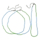 Facettierte Unterlegscheibe-Glasperlen-Halskette für Frauen NJEW-M208-02K-2