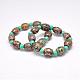Natural & Dyed Agate Beads Stretch Bracelets BJEW-A107-04A-1