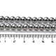 Brins de perles de cristal de quartz synthétique galvanisées G-Z038-B02-01PL-1-5