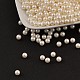 No Hole ABS Plastic Imitation Pearl Round Beads MACR-F033-6mm-22-1