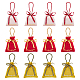 Nbeads 12 個 3 色ベルベットジュエリー巾着ギフトバッグロープハンドル付き  結婚式の記念品の金箔押しの単語が入ったキャンディーバッグ  長方形  ミックスカラー  15.5x13x0.7cm  4個/カラー ABAG-NB0001-97-1